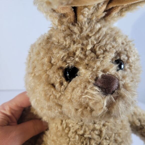 16" Bunny Rabbit Curly Tan Plush Retired 1997 Build-a-Bear Laughing Sounds - Picture 10 of 13